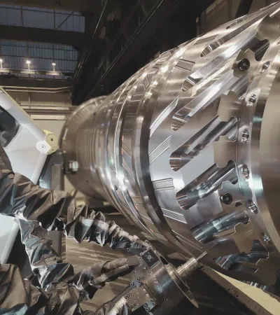 Fräsen und Reparieren einer Turbine